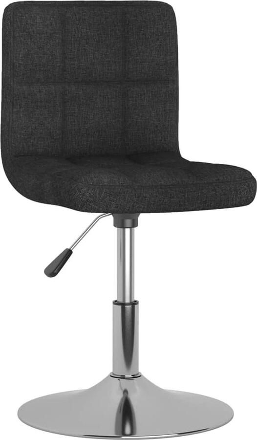 VidaXL Barkruk Zwart Verstelbaar en Draaibaar Barstoel Stoffen Barkruk Zwarte Barkruk Draaibare Barkruk In Hoogte Verstelbare Barkruk Industrieel Lounge Stoel Keukenstoelen Bar Stools