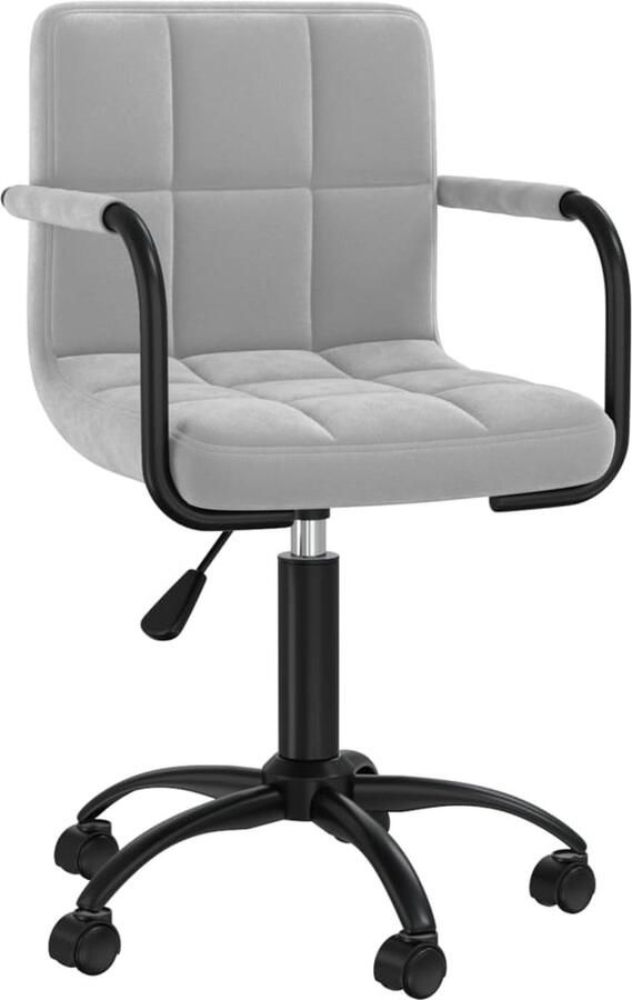 VidaXL Eetkamerstoelen 6 stuks Lichtgrijs Fluweel Draaiend Eetkamerstoel Fluweel Design Eetkamerstoel Moderne Eetkamerstoel Luxe Eetkamerstoel - Foto 2