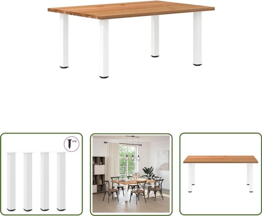 VidaXL Draaibare Sleutel Dynamische Sleutel Eettafel rechthoekig 180x120x74 cm massief eikenhout lichtbruin Gereedschapset Mechanica Torque Wrench