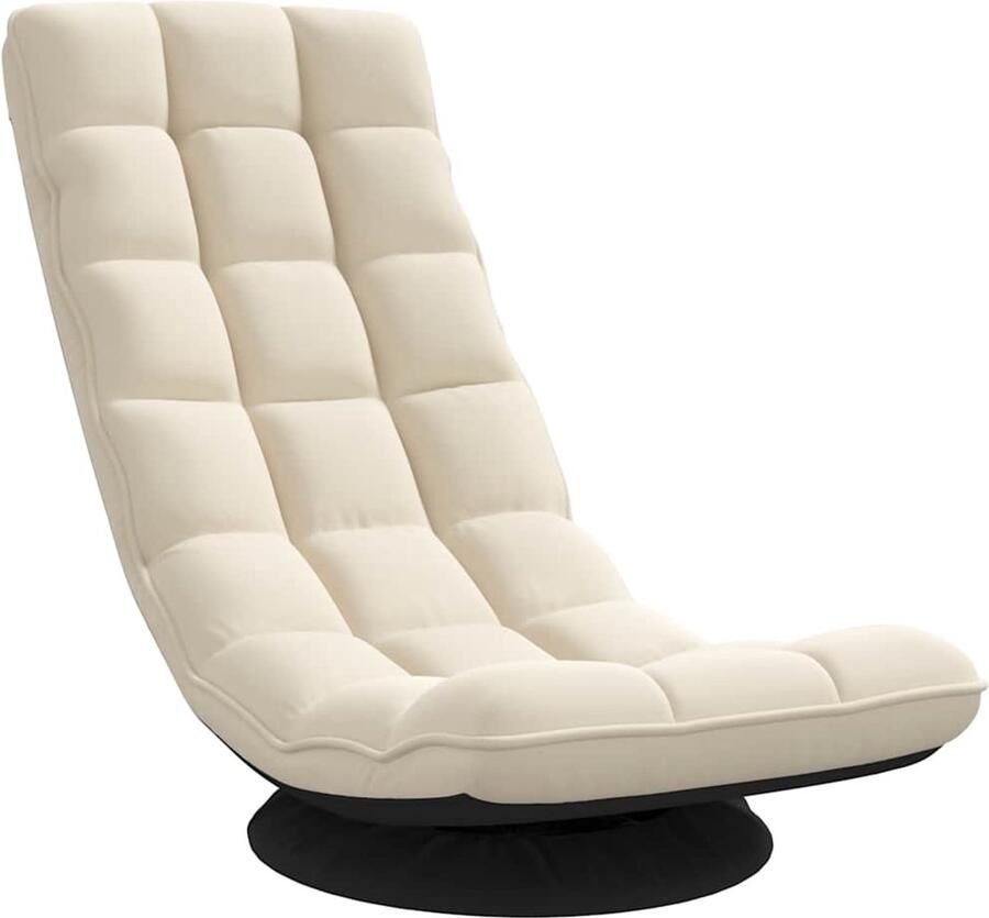 VidaXL Draaibare vloerstoel linnen 70x51x79 cm