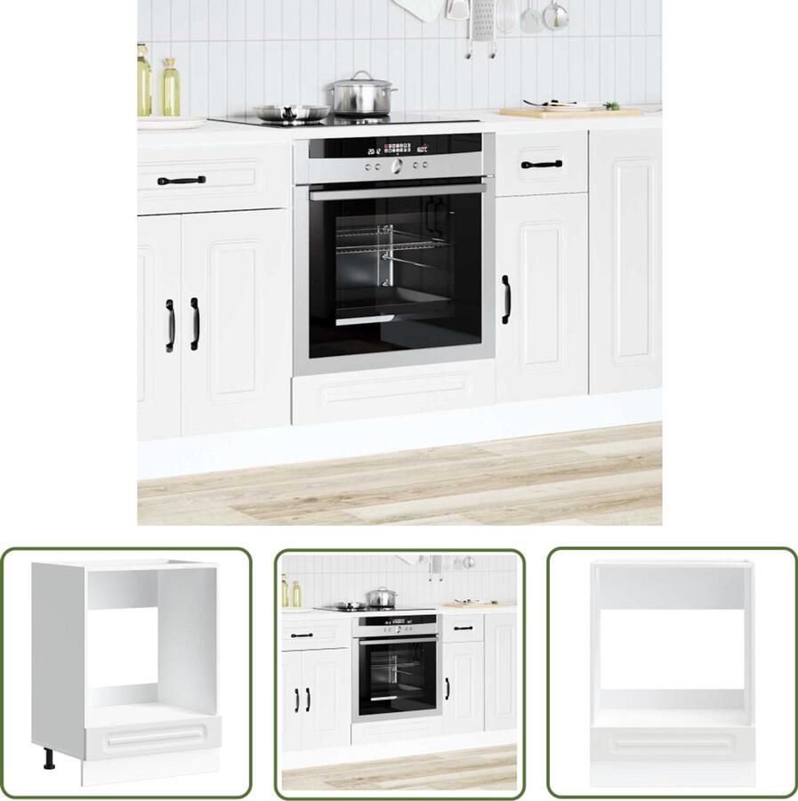 VidaXL Draaiend Handvat Dynamische Sleutel Ovenkast Kalmar bewerkt hout wit Gereedschapset Montageset Spanmoment