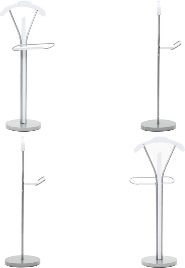 VidaXL Dressboy 45x35x107 cm wit Kostuumstandaard Kostuumstandaards Kledingrek Valetstand