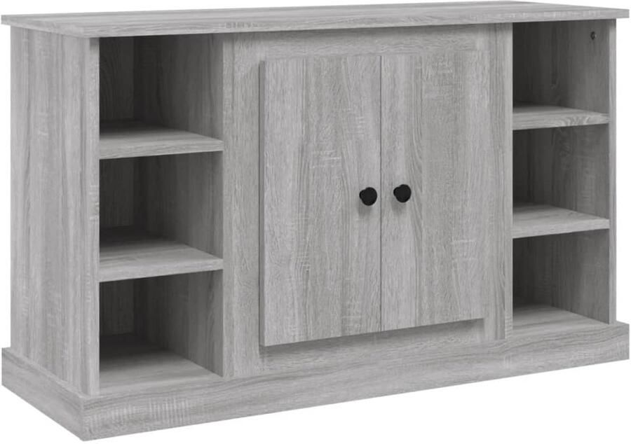 The Living Store Dressoir 100x35 5x60 cm bewerkt hout grijs sonoma eikenkleurig Dressoir Grijze Dressoirs Houten Dressoirs Vintage Dressoir Landelijk Dressoir - Foto 2