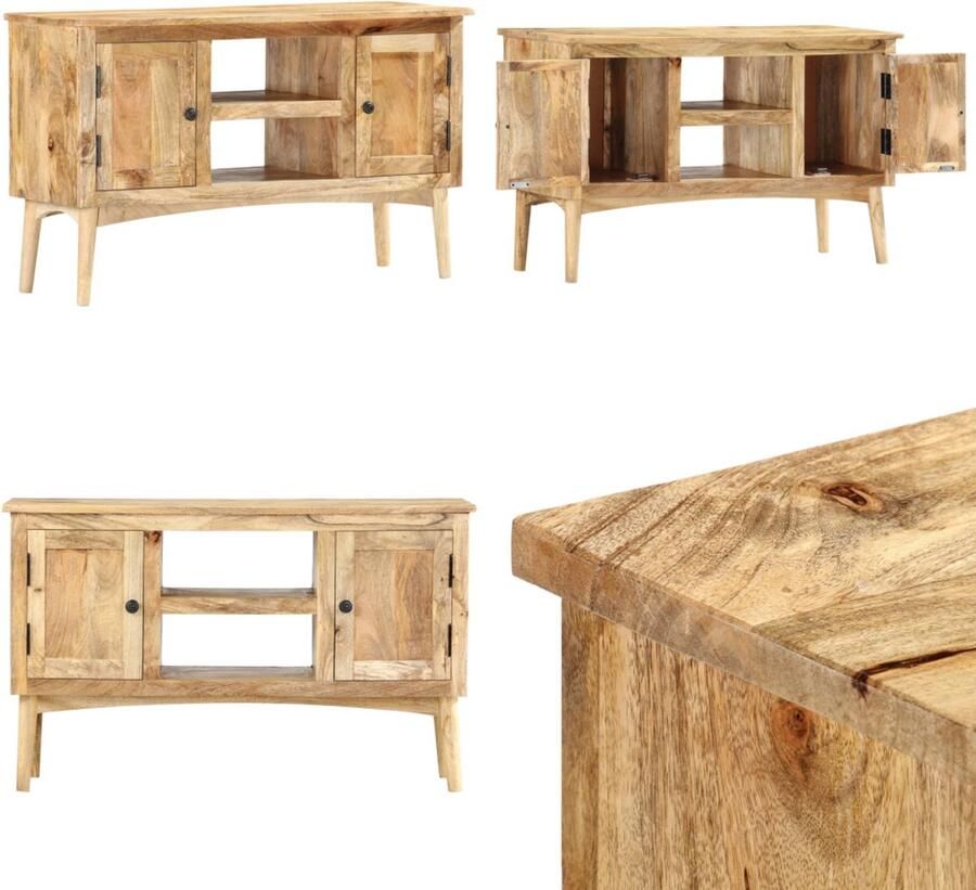 VidaXL Dressoir 100x35x60 cm massief mangohout Dressoir Dressoirs Kast Kasten