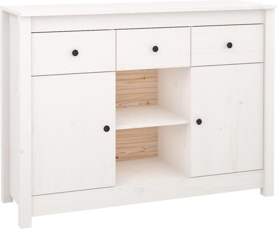 VidaXL Dressoir Wit Grenenhout 100x35x74 5 cm Dressoir Houten Dressoir Grenenhout Dressoir Wit Dressoir Salontafel