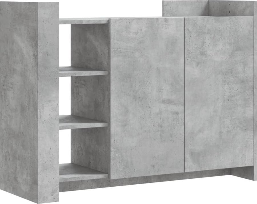 VidaXL Dressoir 100x35x75 cm bewerkt hout betongrijs