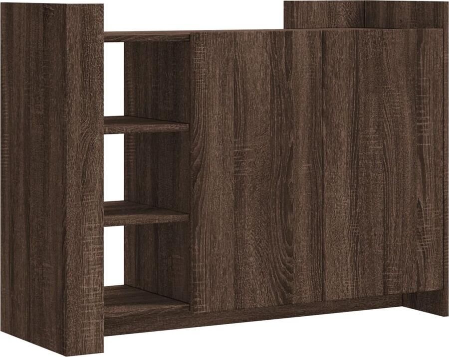 VidaXL Dressoir 100x35x75 cm bewerkt hout bruin eikenkleur - Foto 2