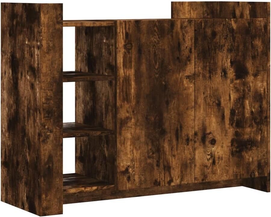 VidaXL Dressoir 100x35x75 cm Gerookt Eiken Dressoir Houten Dressoir Vintage Dressoir Landelijk Dressoir Opbergkast - Foto 2