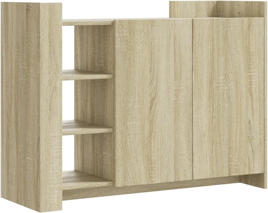 VidaXL Dressoir Sonoma Eikenkleur 100x35x75 cm Dressoir Houten Dressoir Salontafel Tv Tafel Opbergkast