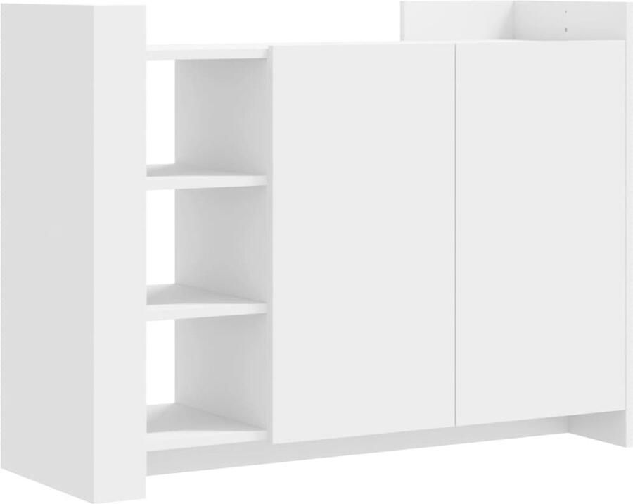 VidaXL Dressoir 100x35x75 cm bewerkt hout wit