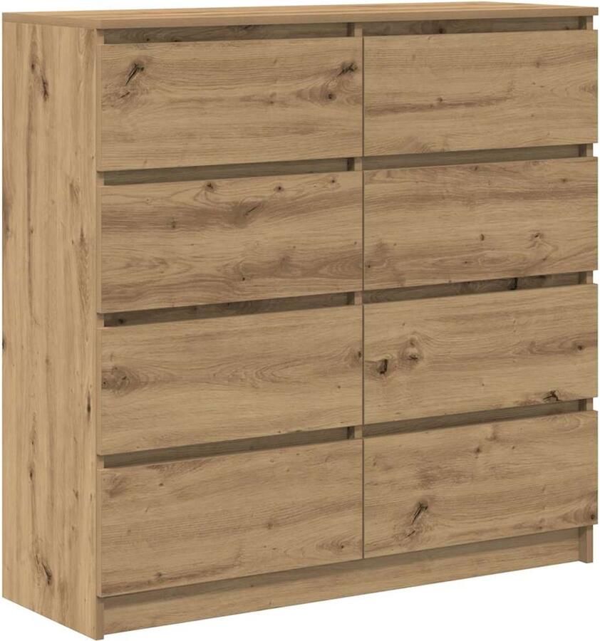VidaXL Dressoir 100x35x99 cm bewerkt hout artisanaal eikenkleurig
