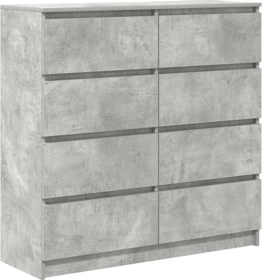VidaXL Dressoir 100x35x99 cm bewerkt hout betongrijs