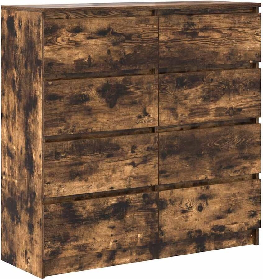 VidaXL Dressoir 100x35x99 cm bewerkt hout gerookt eikenkleurig