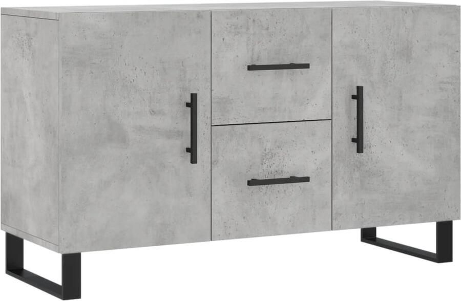 VidaXL Dressoir 100x36x60 cm Bewerkt hout Grijs Dressoir Meubels Houten Dressoir Grijze Dressoir Vintage Dressoir - Foto 2