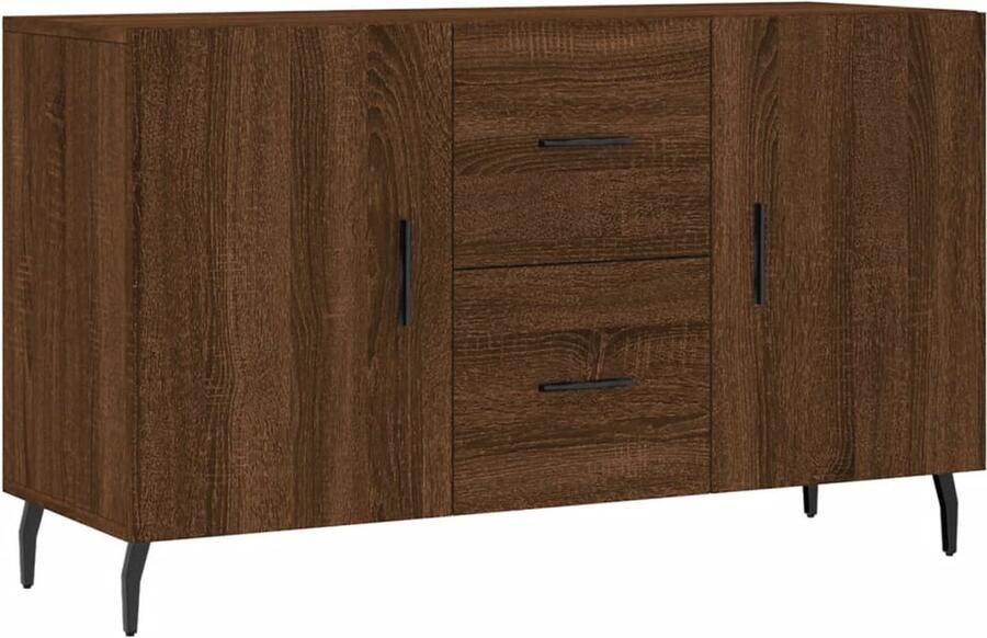 VidaXL Dressoir 100x36x60 cm Bruin eikenkleur Dressoir Houten Dressoir Bruine Eiken Dressoir Vintage Dressoir Landelijk Dressoir - Foto 2