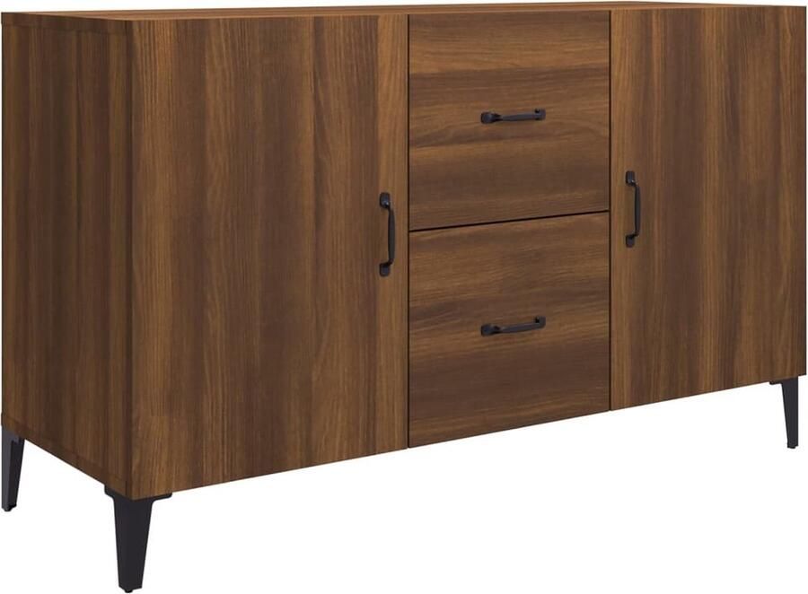VidaXL Dressoir 100x36x60 cm Bruin Eikenkleur Dressoir Buffetkast Houten Dressoir Vintage Dressoir Landelijk Dressoir - Foto 4