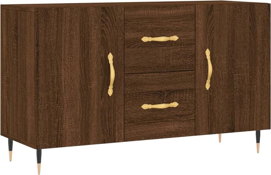 VidaXL Dressoir 100x36x60 cm Bruin Eikenkleur Dressoir Buffetkast Houten Dressoir Vintage Dressoir Landelijk Dressoir - Foto 5