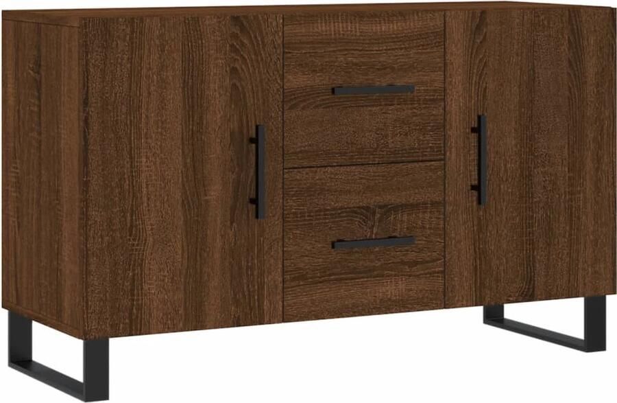 Prolenta Premium INFIORI Dressoir 100x36x60 cm bewerkt hout bruineikenkleurig - Foto 5