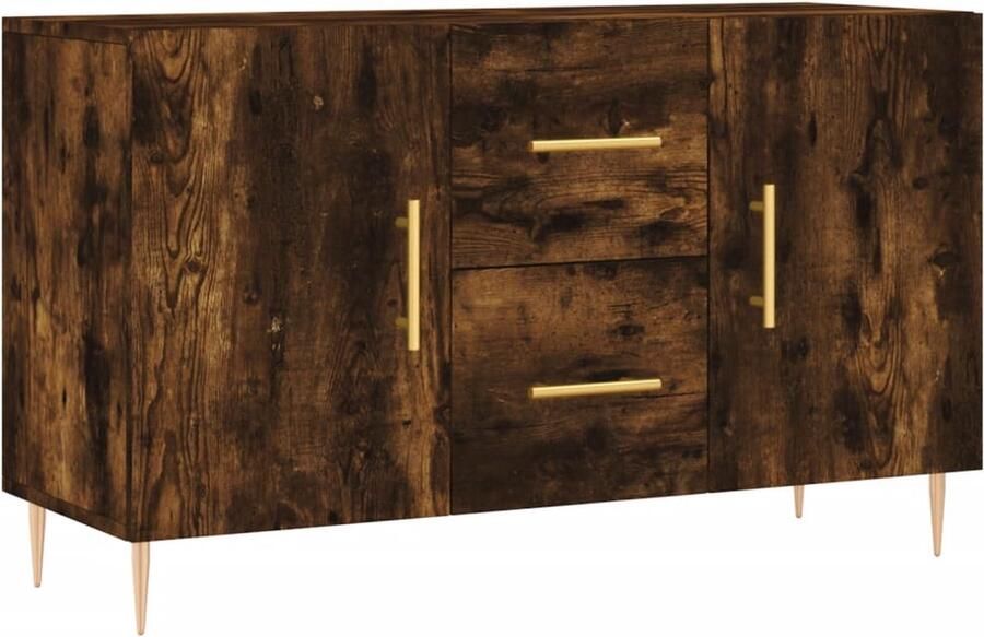 Prolenta Premium INFIORI Dressoir 100x36x60 cm bewerkt hout gerookt eikenkleurig - Foto 9