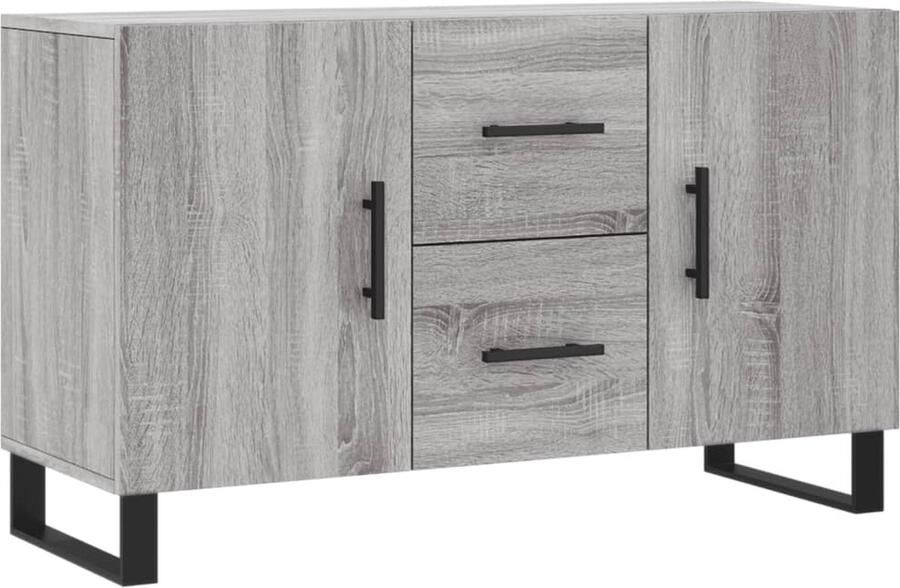 Prolenta Premium INFIORI Dressoir 100x36x60 cm bewerkt hout grijs sonoma eikenkleurig - Foto 5