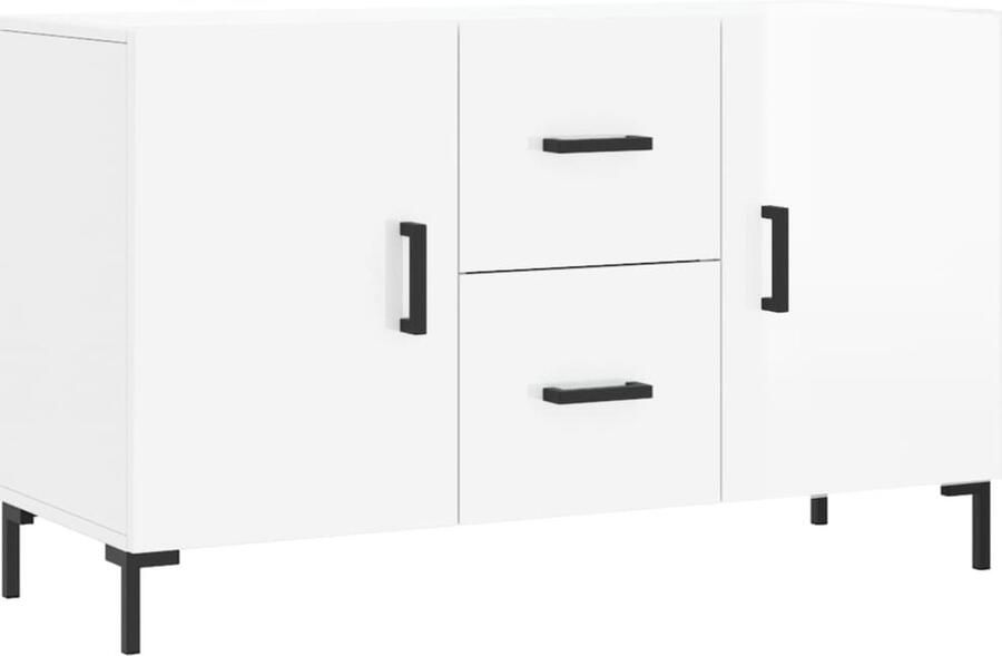 VidaXL Dressoir 100x36x60 cm Hoogglans wit Dressoir Commode Meubilair Woonkamer Slaapkamer