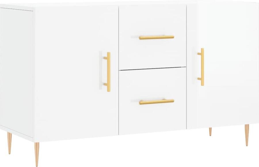 VidaXL Dressoir 100x36x60 cm Hoogglans Wit Dressoir Modern Dressoir Witte Dressoir Houten Dressoir Opbergkast