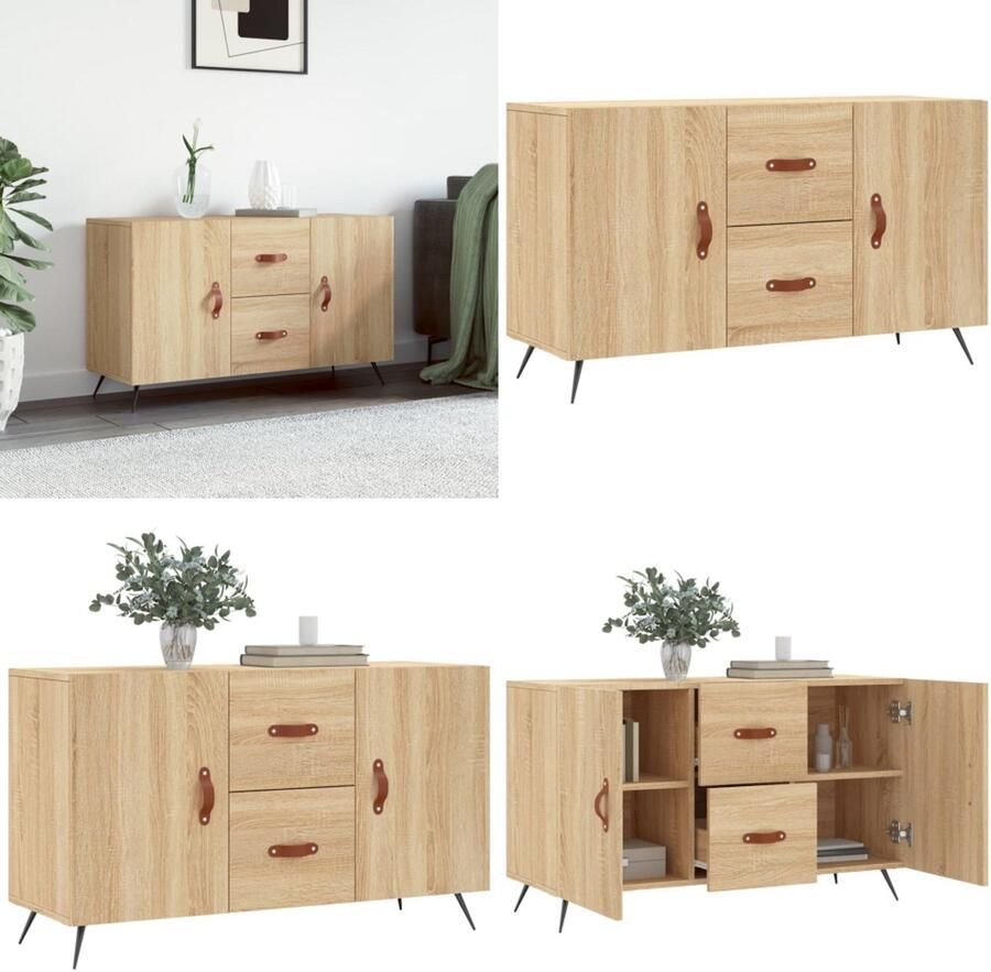 VidaXL -Dressoir-100x36x60-cm-bewerkt-hout-sonoma-eikenkleurig - Foto 2