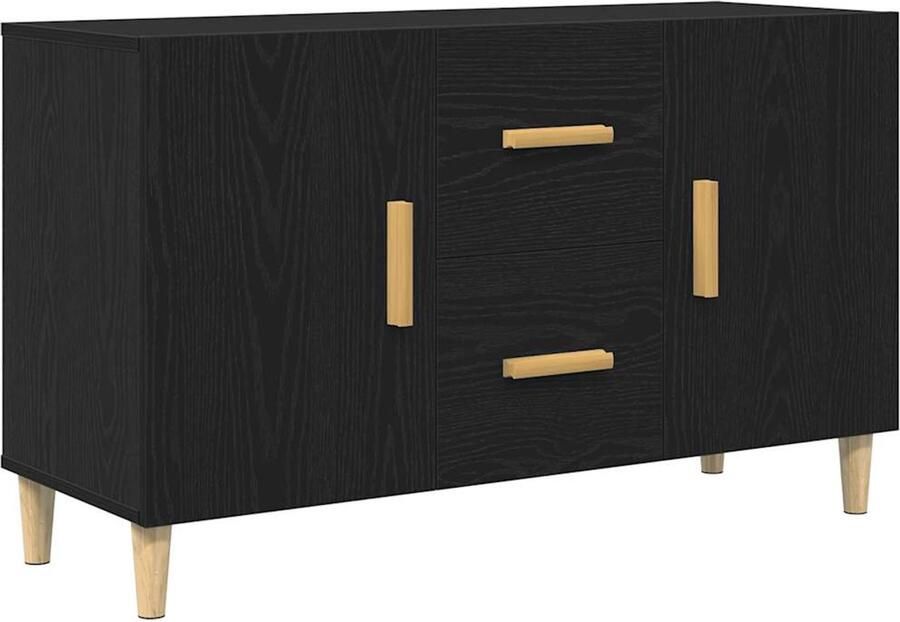 VidaXL Dressoir 100x36x60 cm spaanplaat zwart eikenkleurig