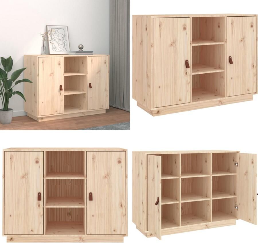 VidaXL Dressoir 100x40x75 cm massief grenenhout Dressoir Dressoirs Bijzetkast Consolekast