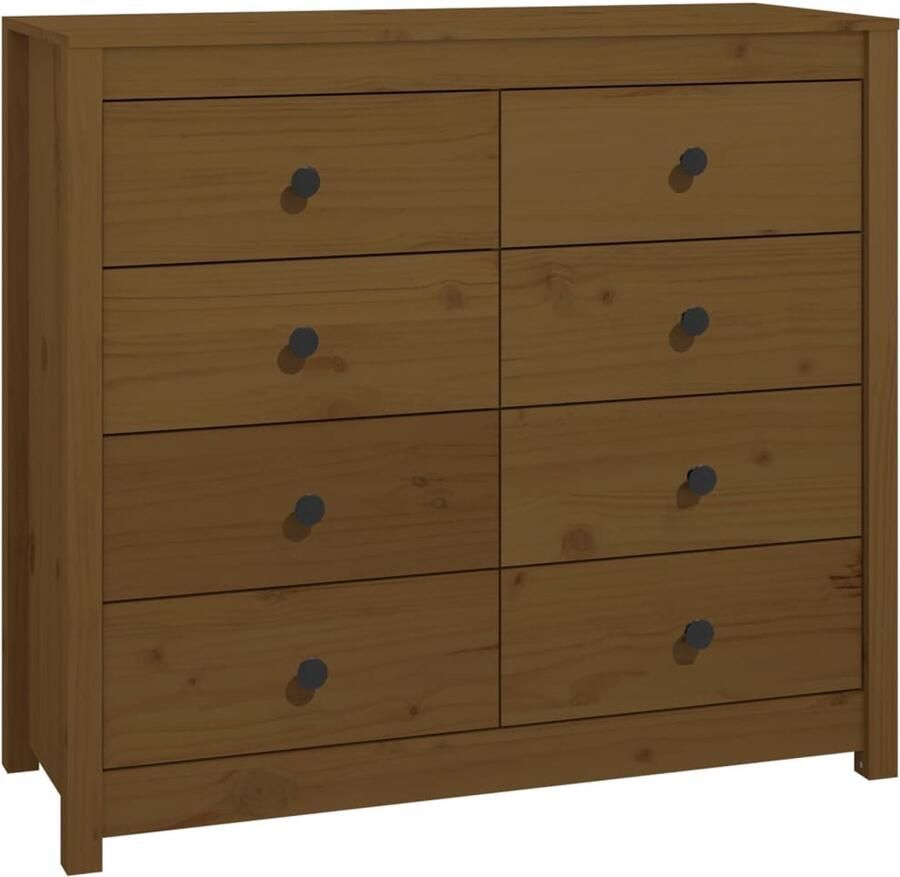 VidaXL Dressoir 100x40x90 cm Massief Grenenhout Dressoir Meubel Hout Grenenhout Vintage