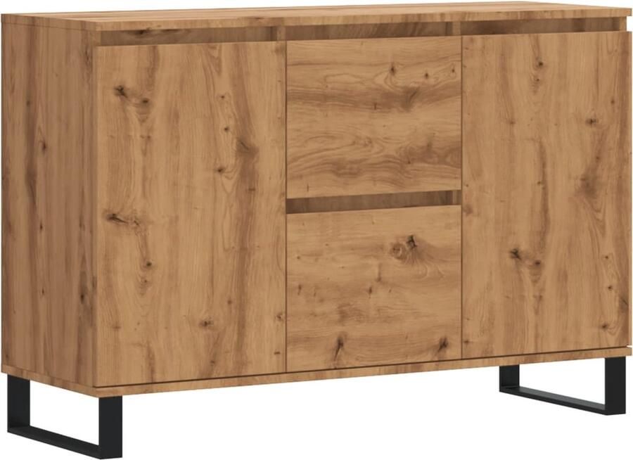 VidaXL Dressoir 101 5x35x70 cm bewerkt hout artisanaal eikenkleurig