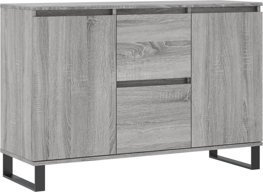 VidaXL Dressoir 104x35x70 cm Grijs Sonoma Eiken Dressoir Grijze Kast Houten Dressoir Salontafel Opbergkast - Foto 5