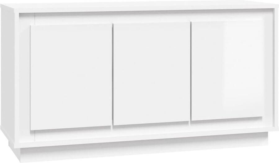 VidaXL -Dressoir-102x35x55-cm-bewerkt-hout-hoogglans-wit