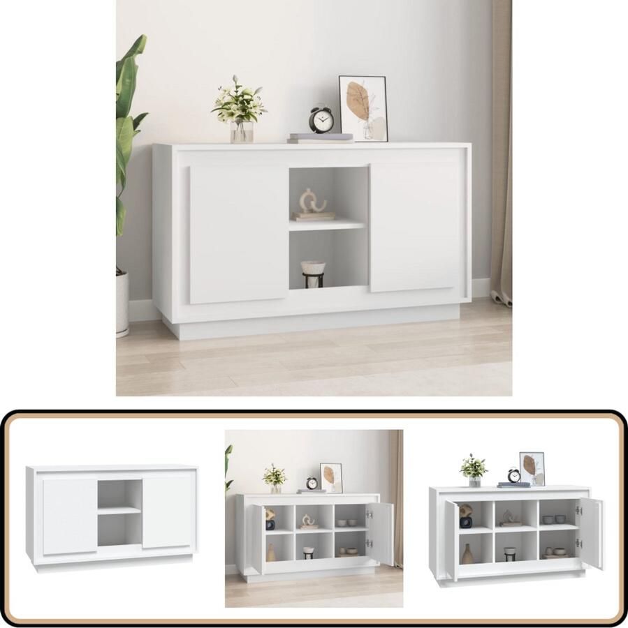 VidaXL -Dressoir-102x35x60-cm-bewerkt-hout-wit