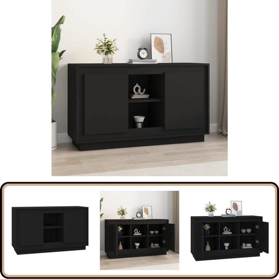 VidaXL -Dressoir-102x35x60-cm-bewerkt-hout-zwart