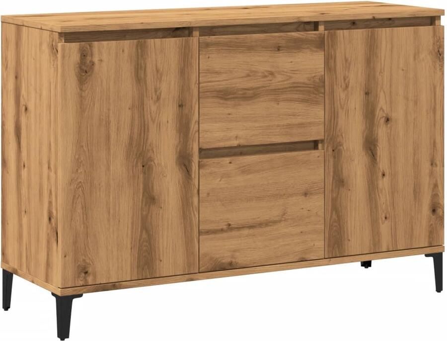 VidaXL Dressoir 102x35x70 cm bewerkt hout artisanaal eikenkleurig