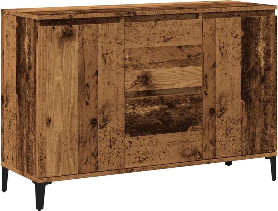 VidaXL Dressoir 102x35x70 cm bewerkt hout oud houtkleurig