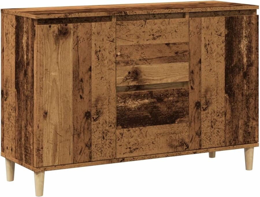 VidaXL Dressoir 102x35x70 cm bewerkt hout oud houtkleurig