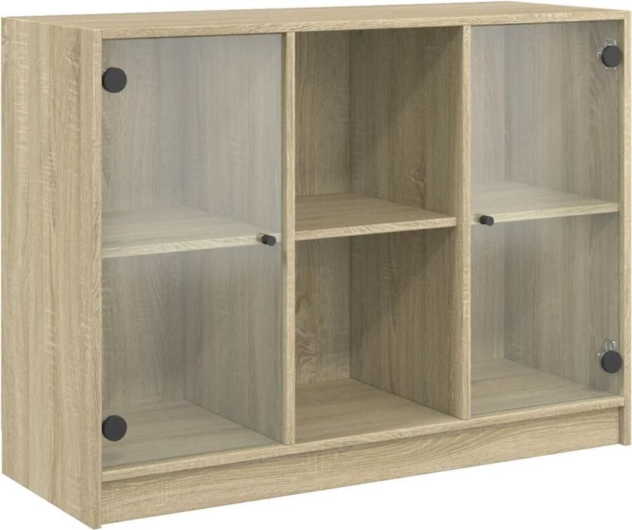 VidaXL -Dressoir-102x37x75 5-cm-bewerkt-hout-sonoma-eikenkleurig