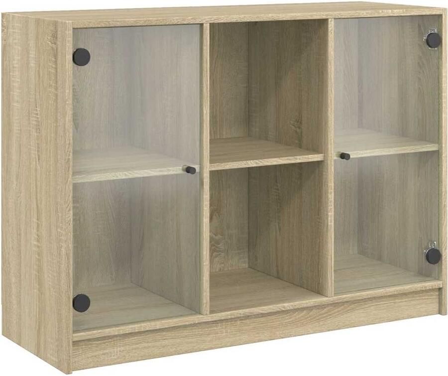 VidaXL Dressoir 102x37x75 5 cm bewerkt hout sonoma eikenkleurig