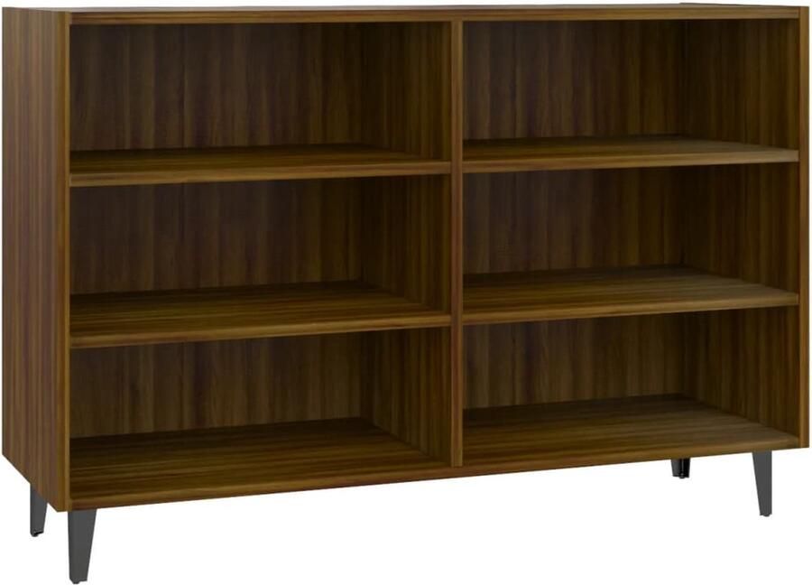 VidaXL Dressoir 103 5x35x70 cm Bruin Eikenkleur Industriele Boekenkast Houten Boekenkast Opbergkast Dressoir Vintage Kast - Foto 2