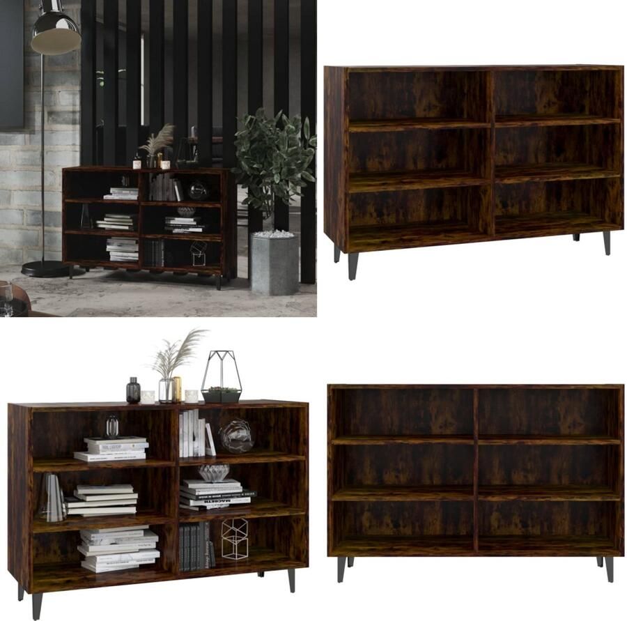 VidaXL Dressoir 103 5x35x70 cm bewerkt hout gerookt eikenkleurig Dressoir Dressoirs Opbergkast Buffetkast