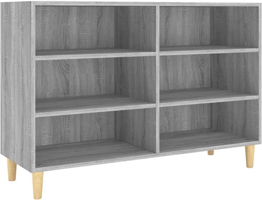 VidaXL Dressoir Grijs Sonoma Eiken 103 5x35x70 cm Dressoir Scandinavisch Design Grijze Eik Opbergkast Salontafel
