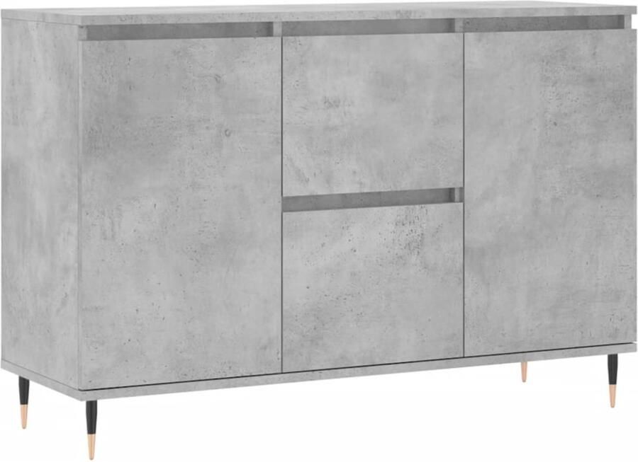VidaXL Dressoir 104x35x70 cm Bewerkt hout Betongrijs Dressoir Opbergkast Buffetkast Houten Kast Grijze Kast - Foto 3