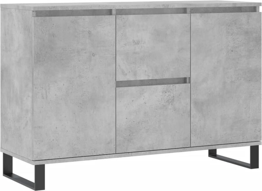 VidaXL Dressoir 104x35x70 cm Betongrijs Bewerkt hout Dressoir Beton Grijs Houten Kast Opbergkast Salontafel