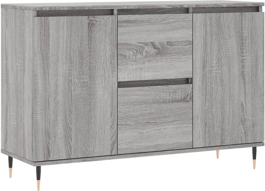 VidaXL Dressoir 104x35x70 cm Grijs Sonoma Eiken Dressoir Grijze Kast Houten Dressoir Salontafel Opbergkast - Foto 3