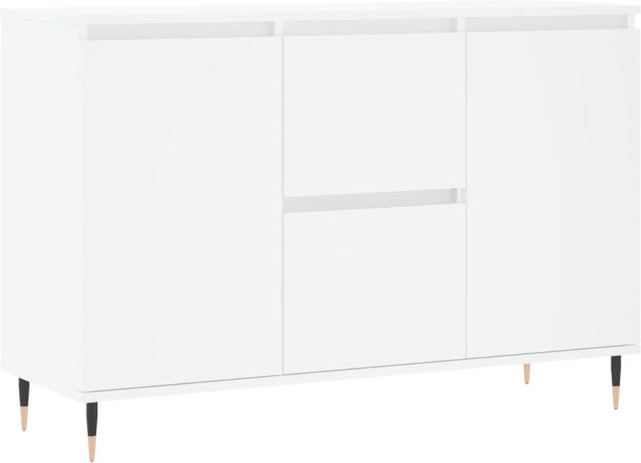 VidaXL Dressoir 104x35x70 cm Wit Bewerkt Hout Dressoir Kast Opbergkast Salontafel Woonkamerinrichting