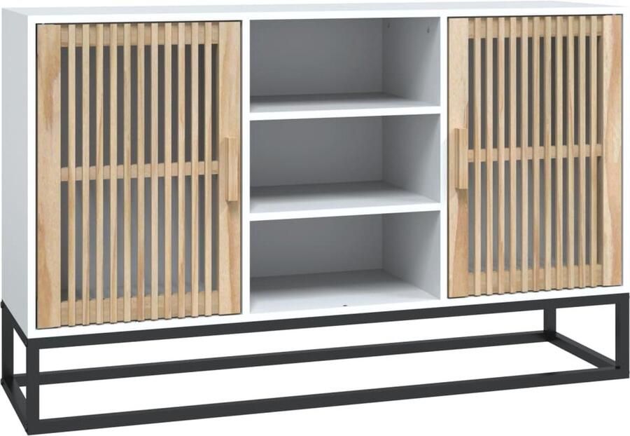 The Living Store Dressoir 105x30x65 cm bewerkt hout wit Dressoir Vintage Dresser Landelijk Dressoir Wit Dressoir Houten Dressoir