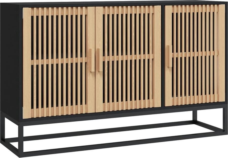 VidaXL -Dressoir-105x30x65-cm-bewerkt-hout-zwart