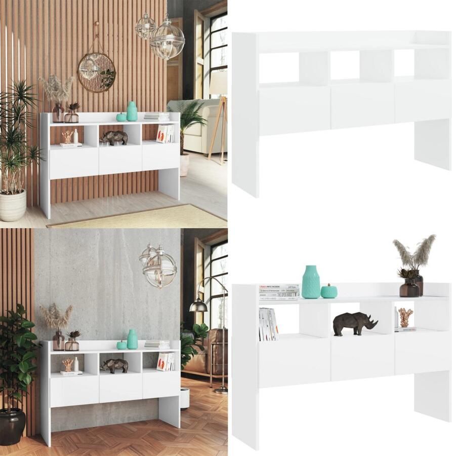 VidaXL Dressoir 105x30x70 cm bewerkt hout wit Dressoir Dressoirs Kast Kasten